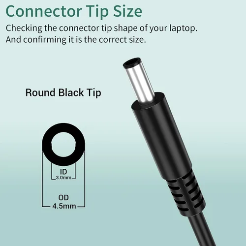 Miniatura 4 de Cargador adaptador de CA de 65 W para cargador Dell Inspiron 15 3000 5000 7000 3552 3558 3576 3580 5551 5557 5558 5559 5566 5567 5568 5570 5582 5583
