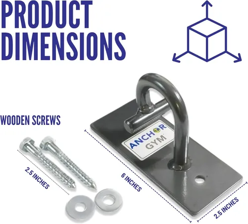 Miniatura 2 de Anchor Gym Anclaje de montaje en pared para entrenamiento – Estación de ejercicio de anclaje de entrenamiento para correas de peso corporal, bandas