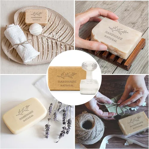 Miniatura 5 de CRASPIRE Branch - Sello de jabón natural hecho a mano, grabado en relieve de plantas acrílicas para galletas, arcilla, cerámica, regalo hecho a mano