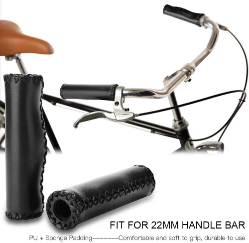 Miniatura 5 de VGEBY1 Agarres de extremo de barra de mango de bicicleta, empuñaduras de manillar de bicicleta PU cosidas a mano, accesorios de agarre de ciclismo