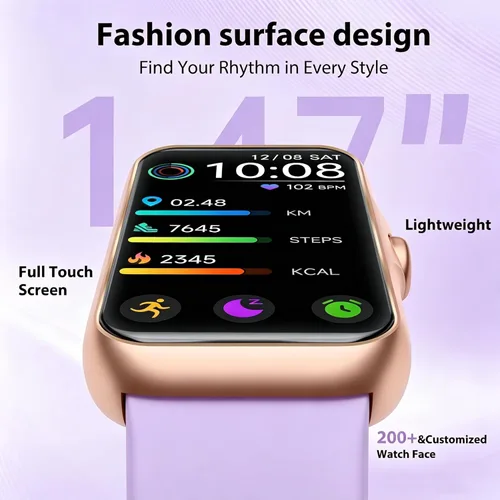 Miniatura 2 de Fitness Tracker with 24/7 Continuous Heart Rate, Blood Oxy-gen Monitor, Smart Watch with Sleep Monitor, IP68 Waterproof Activity Tracker Step Rosa