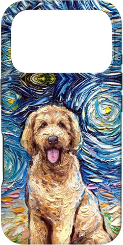Miniatura 30 de Cute Goldendoodle Starry Night Doodle Dog Art by Aja Case for iPhone 17