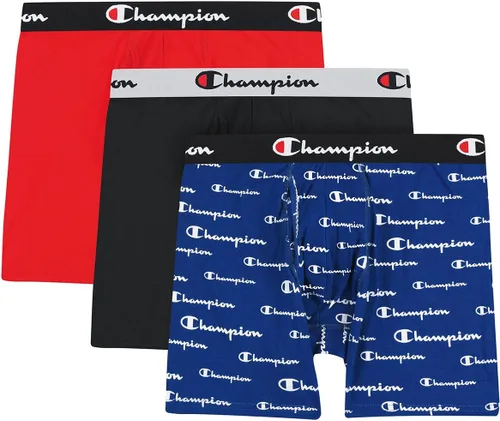 Miniatura 2 de Champion Men's Boxer Briefs, Every Day Comfort Stretch Cotton Moisture-Wicking Underwear, Multi-Pack