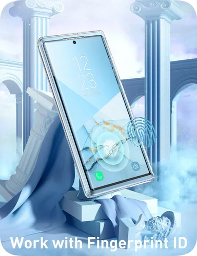 Miniatura 5 de i-Blason Funda para Samsung Galaxy S22 Ultra 5G (2022) con protector de pantalla integrado, diseño de purpurina de la serie Cosmo Slim protección
