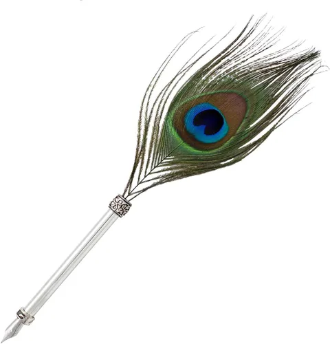 Miniatura 5 de Gullor Pluma de pluma vintage, pluma de inmersión de plumas naturales con caja de regalo, negro y marrón