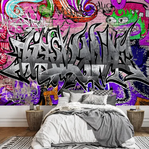 Miniatura 29 de wall26 - Patrón urbano de graffiti vectorial - Decoración de pared de arte en lienzo - 100x144 pulgadas Obra de arte - Ca96