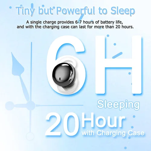 Miniatura 4 de Auriculares para dormir de lado, mini auriculares cómodos para dormir (negro) Sin interferencias de pitidos y cómodo para dormir