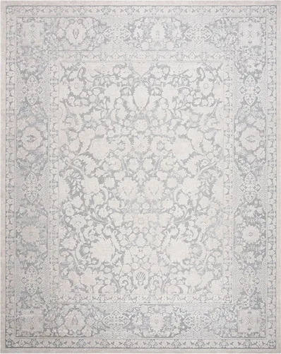 Miniatura 3 de SAFAVIEH Alfombra 8x10 - Colección Reflection - Grande - Gris Claro y Crema, Sin Desprendimiento y Fácil Limpieza, Ideal para Sala de Estar, Gris
