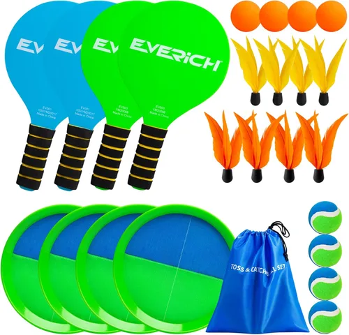 Miniatura 16 de Juego de pelota para lanzar y atrapar mejorado, juegos al aire libre para niños, rellenos de calcetines para juegos familiares, juguetes de playa