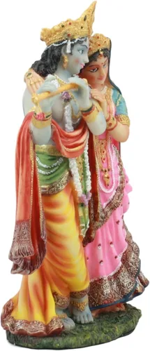 Miniatura 5 de Ebros Gift Estatua védica hindú de Radha y Krishna de la Ilustración oriental de 8 pulgadas de alto Avatar de Vishnu y Shakti Dioses Amor Divino