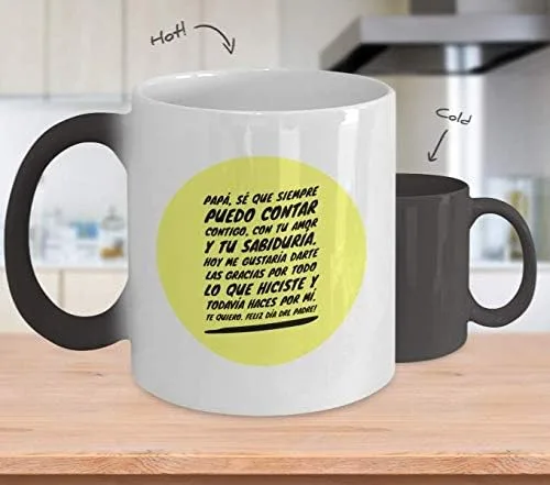 Regalo para Papa Taza de Cafe padre Vaso, taza café divertidas, tazas personalizadas, taza de café inspiradoras, taza con mensajes positivos.
