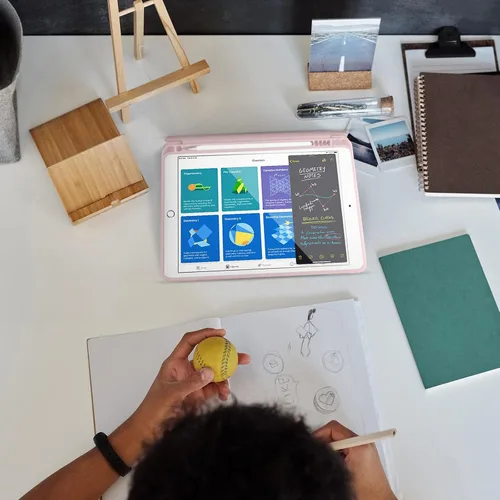 Miniatura 7 de kenke Funda para iPad de 6ª/5ª Generación (Modelo 2018/2017) de 9.7 Pulgadas con Soporte para Lápiz, Cubierta Inteligente Ligera con Soporte