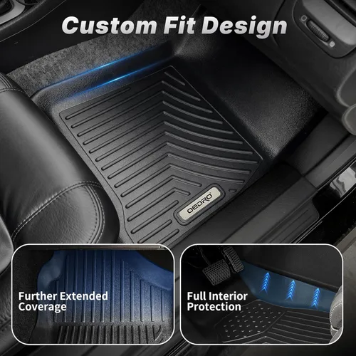 Miniatura 3 de OEDRO Alfombrillas para Honda Civic 10ª generación 2016-2021 Sedán/Hatchback/Sport/Coupe/Tipo R, forros de automóvil TPE para todo tipo de clima