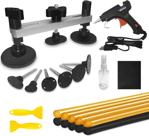Kit de extracción de abolladuras de carrocería Winsall, kit de reparación de abolladuras sin pintura con extractor de puente, kit de extracción de