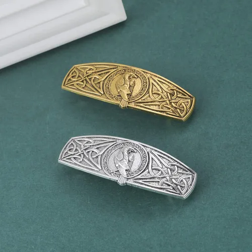 Miniatura 3 de TEAMER Moda vintage nudo celta clip de pelo pasadores de metal accesorios para el cabello patrón grabado headwear styling para las mujeres Águila