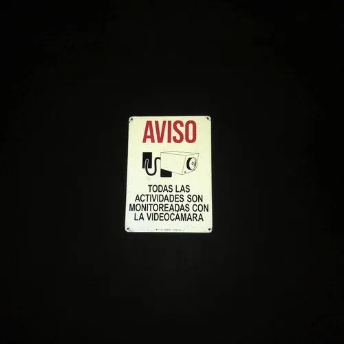 Miniatura 6 de TRADESAFE Señal de videovigilancia - Monitoreadas con la Videocámara Señal de Seguridad de Aluminio Español, Instalación Rápida, Reflectante de Luz