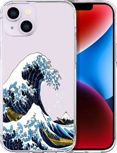 Miniatura 22 de Compatible con iPhone 14, funda transparente y bonita para mujeres y niñas, diseño floral, diseño floral femenino, funda para teléfono 14