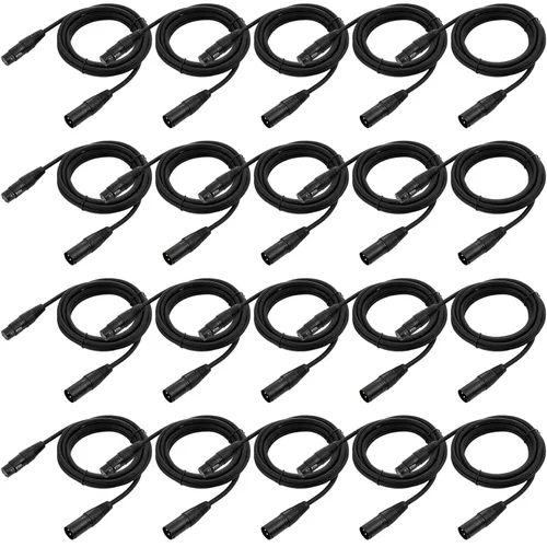 Miniatura 8 de Xuhal 10 cables de señal DMX flexibles de 3.2 pies de 3 pines, cables de señal DMX de 3.3 ft con conectores de metal, conexión XLR macho a hembra