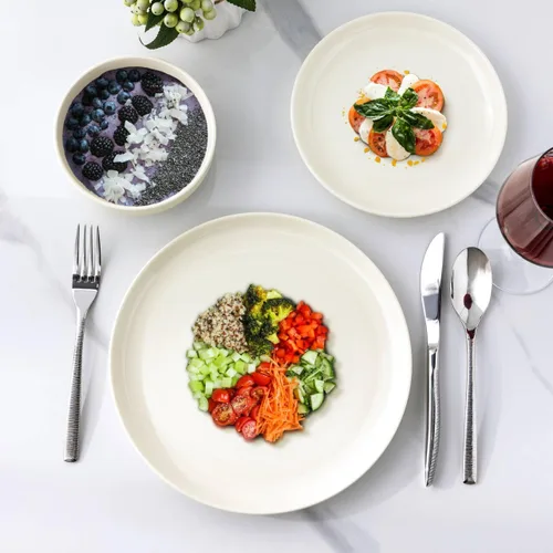 Miniatura 6 de AmorArc - Juego de platos de cena de 6 unidades, platos grandes de cerámica de 10.5 pulgadas para cocina, juego de platos de porcelana para cena