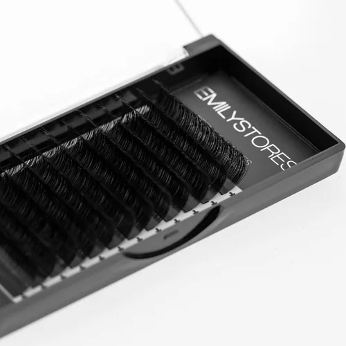 Miniatura 9 de Extensiones de pestañas de 0.002 in de grosor, rizo B, 0.394 in de longitud, pestañas de volumen de aspecto natural para extensiones de pestañas