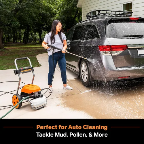 Miniatura 4 de LawnMaster LT2100B Lavadora a presión eléctrica 2300 PSI MÁX 13 Amp 1.2 GPM Certificada CSA con 5 boquillas Organización de almacenamiento potente