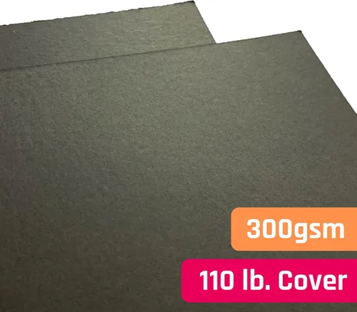 Miniatura 4 de 25 hojas, papel de cartulina negro pesado, 110 libras, 12 x 12 pulgadas