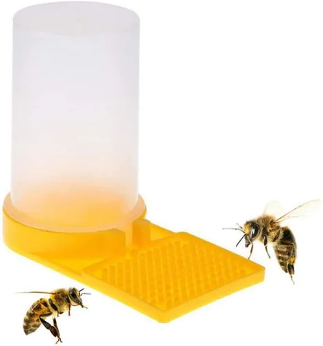 Miniatura 4 de Paquete de 2 alimentadores de abejas, dispensador de agua de apicultura, equipo de apicultura, colmena de miel, alimentador de entrada, herramientas