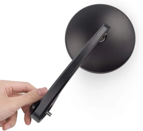 Miniatura 11 de KiWAV Magazi Eclipse - Espejos redondos para motocicleta, color negro, compatible con Indian Scout Bobber 2-Negro