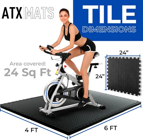Miniatura 9 de Tapete de ejercicio de rompecabezas de 1.25 pulgadas, azulejos de espuma EVA entrelazados para gimnasio en casa, tapete para equipo de entrenamiento