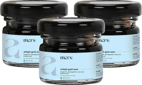 Mars Pure Himalayan Shilajit Gold Resina - Paquete de 3