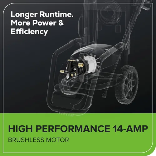 Miniatura 13 de Greenworks Lavadora a presión eléctrica Pro sin escobillas de 3000 PSI (certificado CSA) 2.0 GPM Max / 1.1 GPM