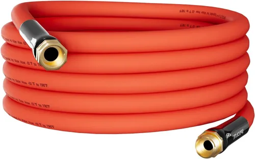 Miniatura 19 de SPECILITE Manguera de agua de jardín fría/caliente de 1 pulgada, 50 pies, -50 ℉ a 190 ℉, alto flujo de agua, flexible y ligera, tubo de goma