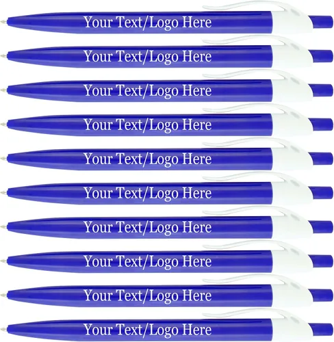 Miniatura 12 de SyPen Bolígrafos personalizados con tu logotipo o texto personalizado, paquete de 500 unidades a granel para negocios, fiestas y eventos, bolígrafos