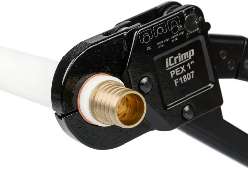 Miniatura 3 de iCrimp - Herramientas de crimpado PEX de cabeza angulada que funcionan en tubos PEX de 1 pulgada con medidor Go/No-Go que se adapta a todas