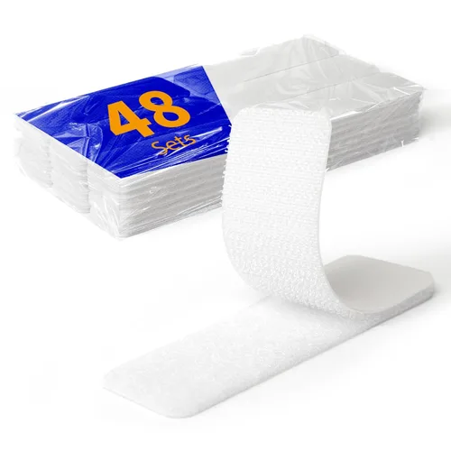 Miniatura 11 de 160 unidades (80 pares) puntos autoadhesivos de 0.98 pulgadas de diámetro, blanco, puntos de gancho y bucle, monedas adhesivas para escuela, aula