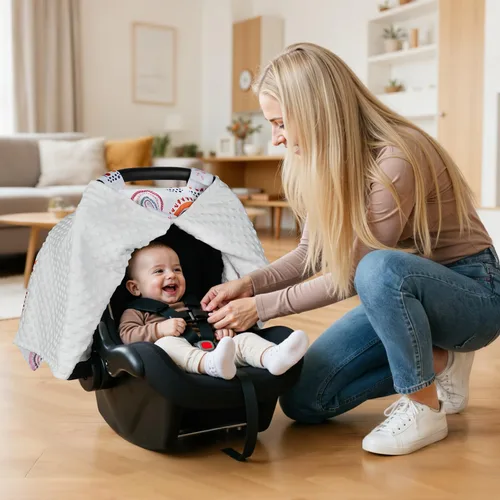 Miniatura 7 de Funda para Asiento de Coche Rquite para Bebé, Fundas para Asiento de Coche para Niña Bebé, Funda para Asiento de Coche de Invierno para Bebé, Cálido