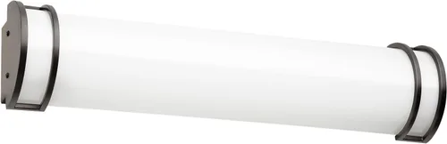 Sunlite 81371 Lámpara LED de tocador de medio cilindro de 24 pulgadas, 25 vatios (equivalente a 150 W), 2200 lúmenes, 3 CCT ajustable 3000K-5000K,