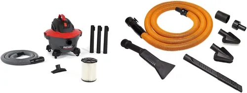 RIDGID Paquete de aspiradora en seco y húmedo con accesorios para detalles automáticos