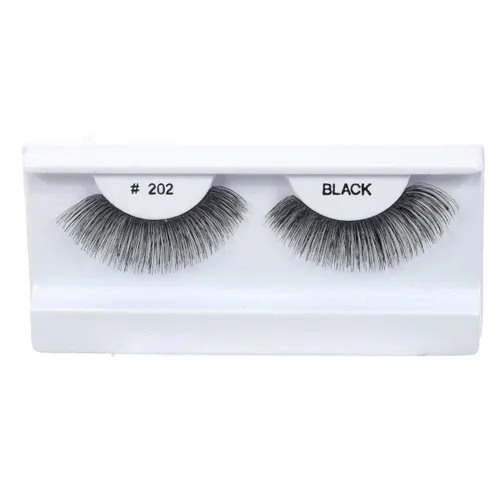 Miniatura 17 de 100 pares de pestañas postizas 100% cabello humano negro natural #747S Negro-747S