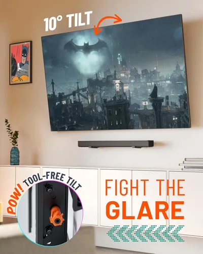 Miniatura 3 de ECHOGEAR Soporte de TV de montaje en pared para televisores de hasta 90 pulgadas, diseño de perfil bajo que se inclina para eliminar