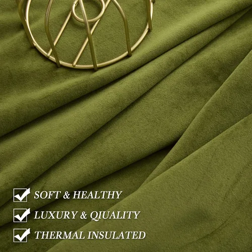 Miniatura 188 de RYB HOME Cortinas opacas de terciopelo para dormitorio, aislamiento térmico, privacidad, luz solar, bloqueo de calor, cortinas lujosas con bolsillo