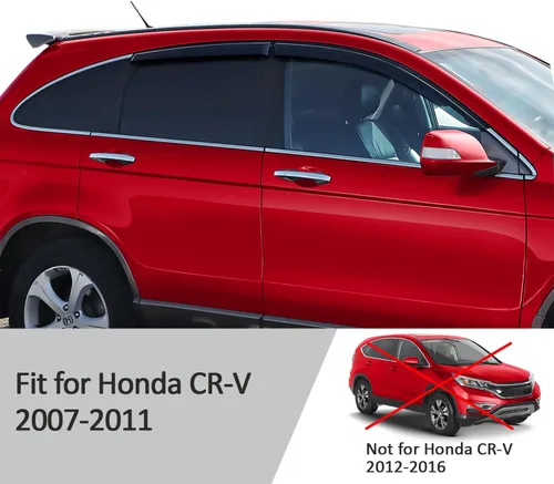 Miniatura 5 de Voron Glass Protectores de lluvia extra duraderos con cinta adhesiva para Honda CR-V (CRV) 2007-2011 SUV, deflectores de ventana, viseras de ventana