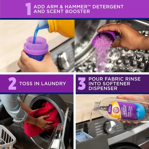 Miniatura 7 de ARM & HAMMER Odor Blasters Enjuague Profundo y Revitalizante para Telas, Aditivo para Lavandería, Elimina Sudor y Olores a Humedad, Aroma Fresh