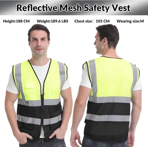 Miniatura 6 de BeautyWill Chaleco de seguridad personalizado con logotipo Clase 2 Chaleco reflectante de alta visibilidad Chaleco de trabajo protector