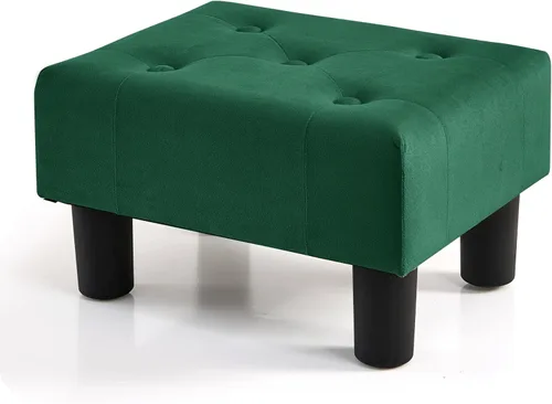 Miniatura 21 de BRIAN & DANY Taburete pequeño para pies, taburetes de lino con patas, reposapiés pequeño estable para sala de estar, beige