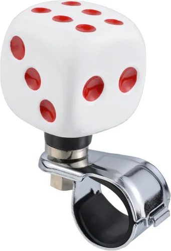 Miniatura 12 de Lunsom Rueda giratoria para volante, con forma de dados, perilla de rueda giratoria de automóvil, mango de potencia suicida, ayuda de conducción