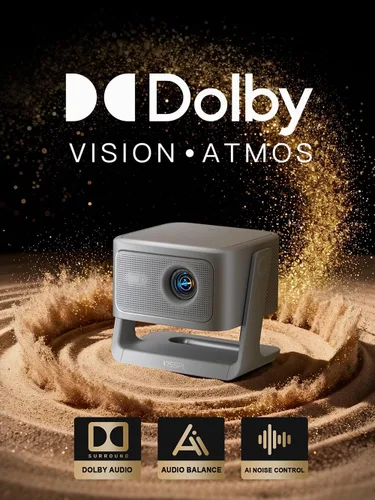 Miniatura 5 de 【2200ANSI y aplicación con licencia oficial】Proyector inteligente 4K con WiFi y Bluetooth, VISSPL 3D Dolby Audio y enfoque automático, proyector