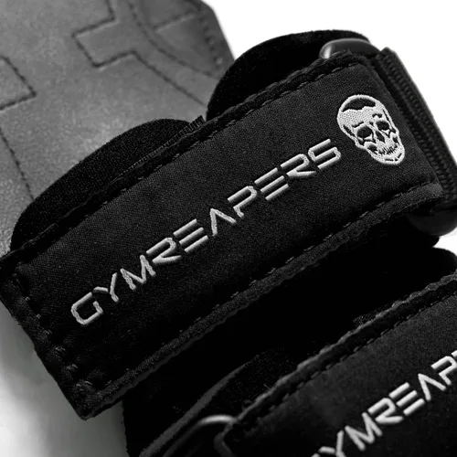 Miniatura 8 de Gymreapers - Agarres para levantamiento de pesas (par) para levantamiento de potencia pesada, peso muerto, remo, tracción, con envoltura de muñeca