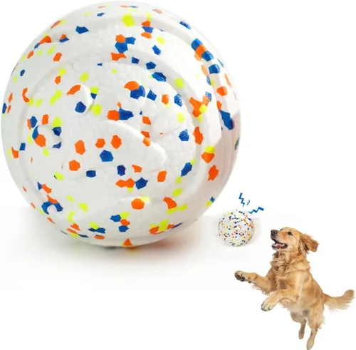 Miniatura 10 de Mankoda Pelotas para Perros, Pelotas de Tenis Indestructibles para Perros, 2.5 Pulgadas Juguetes Duraderos y Saltarines para Perros