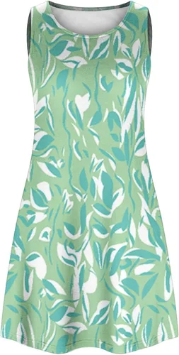 Miniatura 3 de Vestidos de cóctel midi para mujer Vestido de columpio con estampado ajuste holgado Ropa Vestido Cuello Redondo Mangas